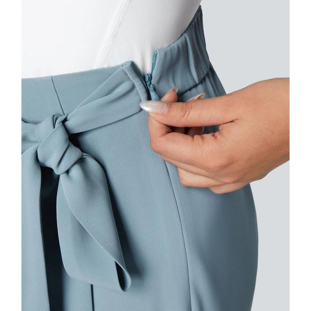 NWT Halara High Waisted Tie Side Wide Leg Work Pants Size Small - Picture 10 of 12
